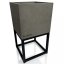 Perfekte grau Metall Pflanzer LOFT FIORINO 22X22X40 cm