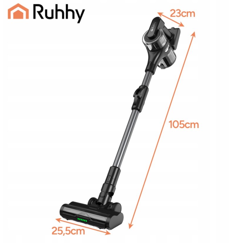 Aspirator cu baston fără fir LUNPRO 400 W cu iluminare LED