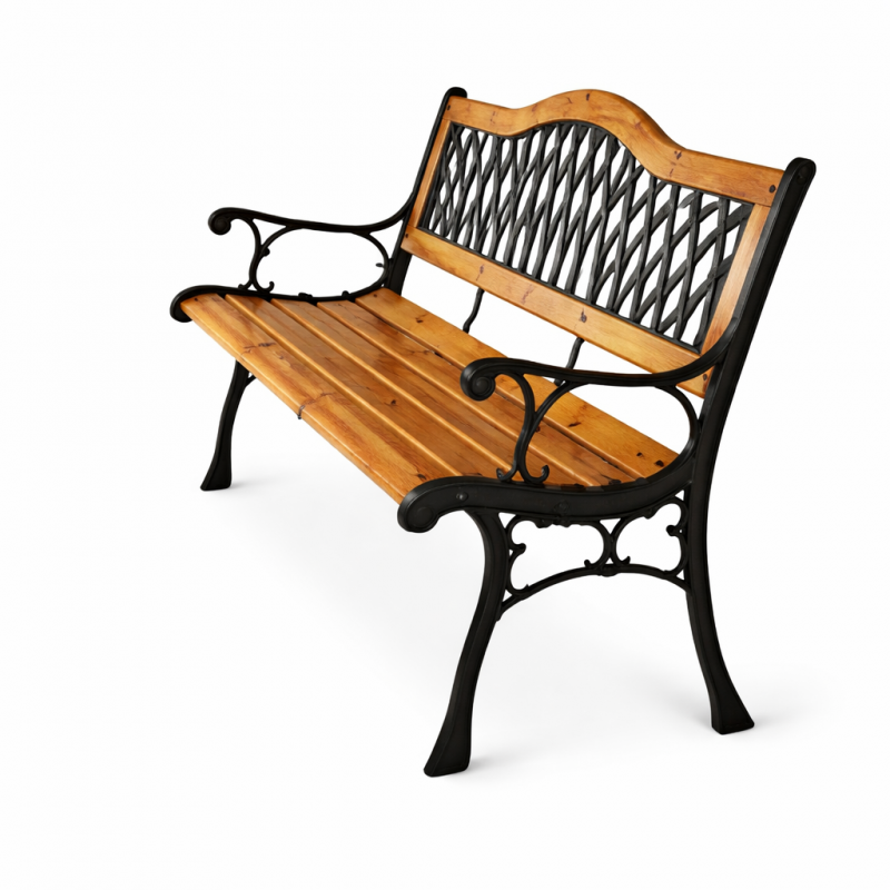 Odolná zahradní lavice s opěradlem 125 x 52 x 77 cm