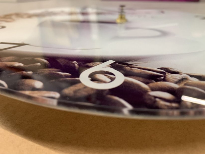 Ceas de bucatarie cu imaginea unei cafele, 30 cm