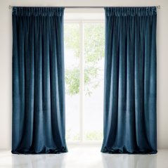 Красиви едноцветни завеси в синьо 140x270 cm
