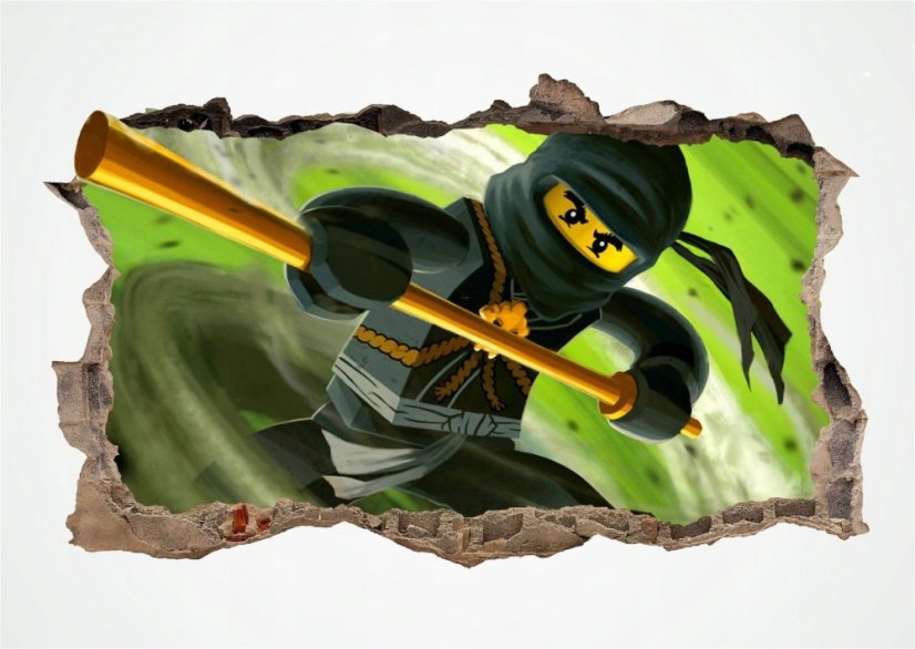 Perfektní dětská dekorační nálepka NINJA GO 120 x 74 cm