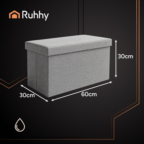 Skladacia pufa na sedenie s úložným priestorom 54 L
