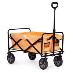 Cărucior de transport pliabil 100 kg – cărucior de grădină și plajă cu roți