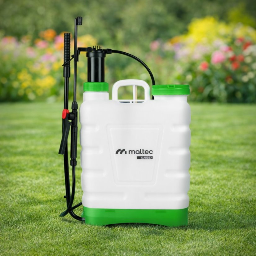 Pulverizator manual cu presiune pentru grădină 16L cu duză lungă și set de duze