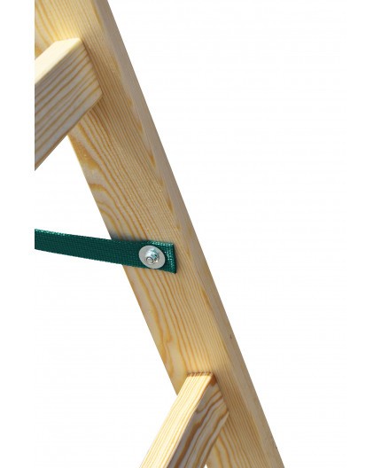 Lesena dvodelna lestev 2 x 5 z nosilnostjo 150 kg