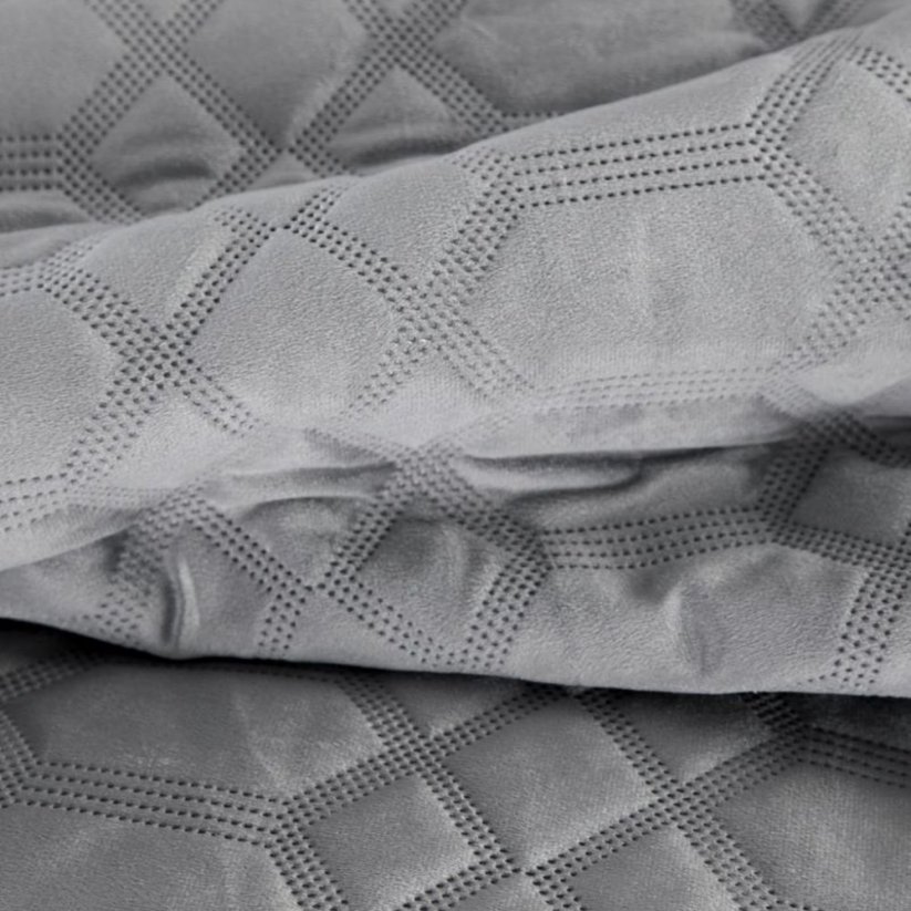 Luxusní jednobarevný přehoz na postel šedé barvy