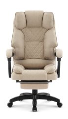 Ergonomická kancelárska stolička HC-1031 s podnožkou - béžová