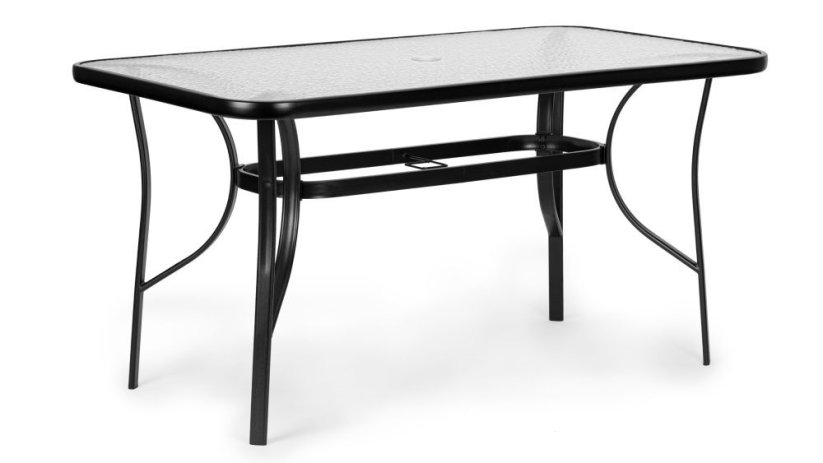 Sklenený záhradný stôl 160x70 cm