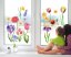 Kétoldalas ablakmatricák - színes virágok 