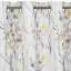 Perdea albă aerisită și ușoară pentru cercuri cu model floral galben 140 x 250 cm