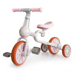 Gyermek kerékpár, kerékpár rózsaszínben Ecotoys 4in1