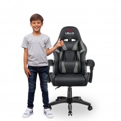Dětská židle na hraní HC - 1007 černá s šedými detaily