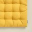 Premium жълт памук стол възглавница