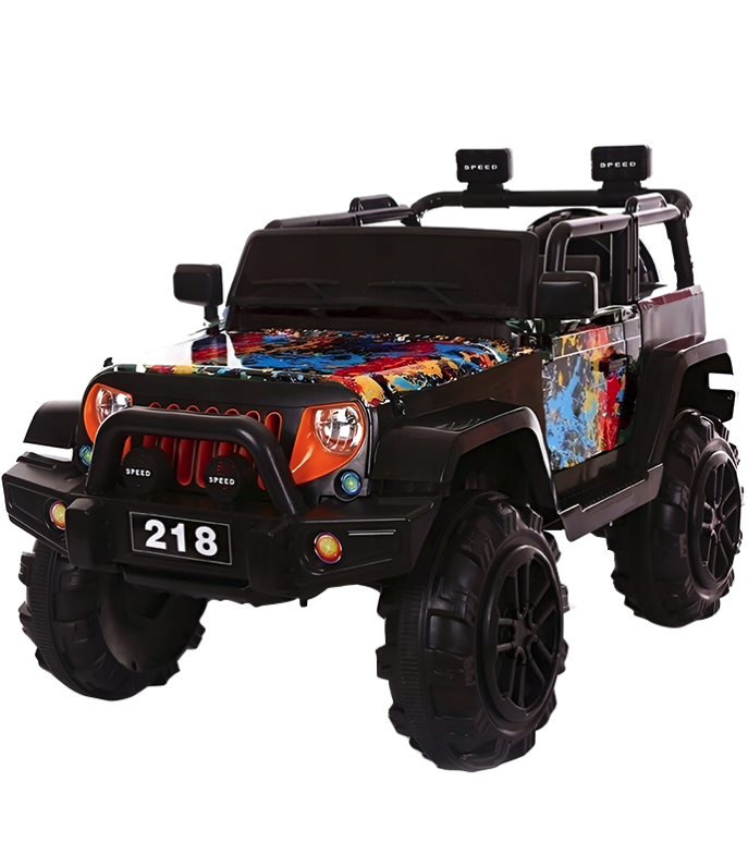 Detské akumulatorové terenne auto JEEP červené