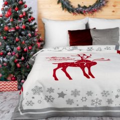 Obojstranná vianočné deka s jeleňom