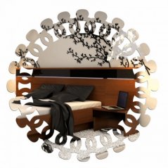 Okrúhle dekoračné zrkadlá do obývačky 30 cm