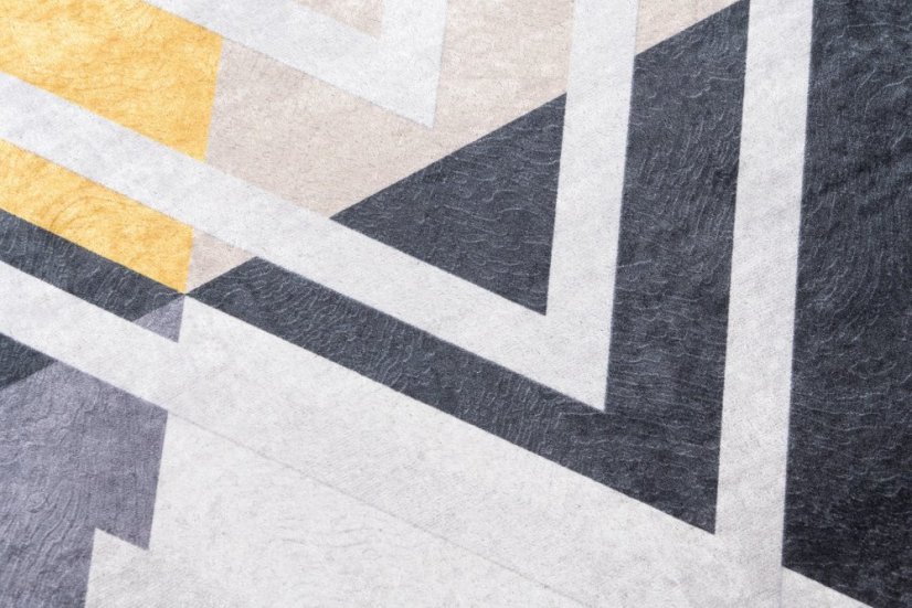 Unverwechselbarer Trendteppich mit geometrischem Muster