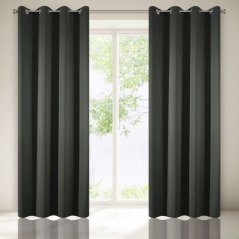 Draperie opacă de culoare grafit