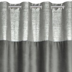 Tenda oscurante grigia con applicazione in alto 140x250 cm