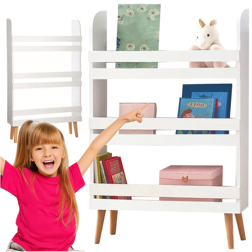 Kinderregal für Spielzeug und Bücher - weiß, 3er-Regal