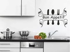 Samolepka na zeď s textem BON APPETIT