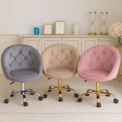 Кадифен офис стол RUNDO