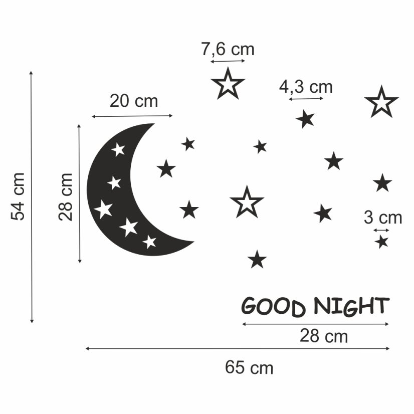 Oglindă pentru copii de perete Good night