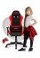 Практичен геймърски стол в червено-черен цвят за тийнейджъри
