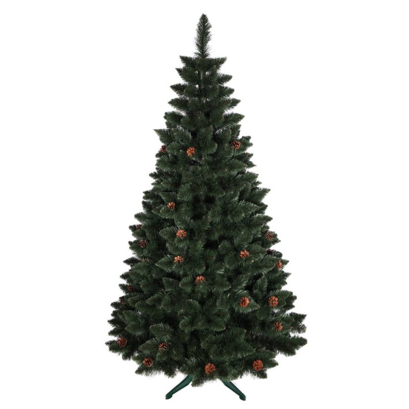 Weihnachtstanne mit Tannenzapfen 220 cm