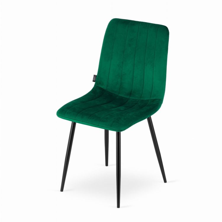 Комплект от 4 стола от зелено кадифе LAVA