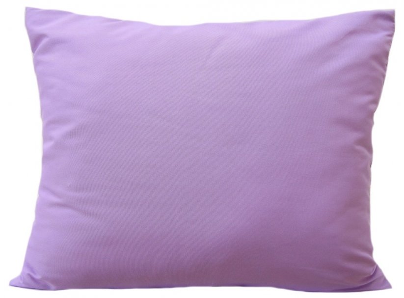 Jednobarevný povlak v slabě fialové barvě - Rozměr polštářů: 50x60 cm