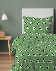 Bavlnené detské posteľné obliečky pre fanúšika futbalu