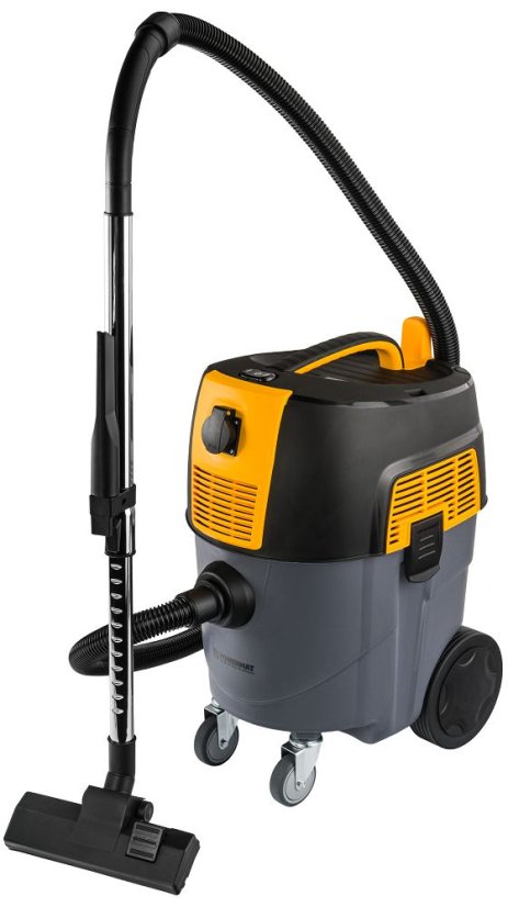 Priemyselný vysávač 1600 W bezvreckový 30 l s HEPA filtrom a zásuvkou na náradie Powermat PM-OD-1600T-PRO