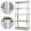 Stabilni metalni stalak za odlaganje s 5 polica 205 x 120 x 45 cm