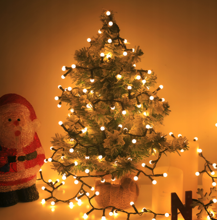 Weihnachtskette Kugeln 100 LED - 10 m - 8 Modi