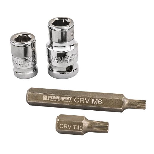 Комплект битове 40 бр. с адаптери - битове за ударни гайковерти PM-ZB-40T