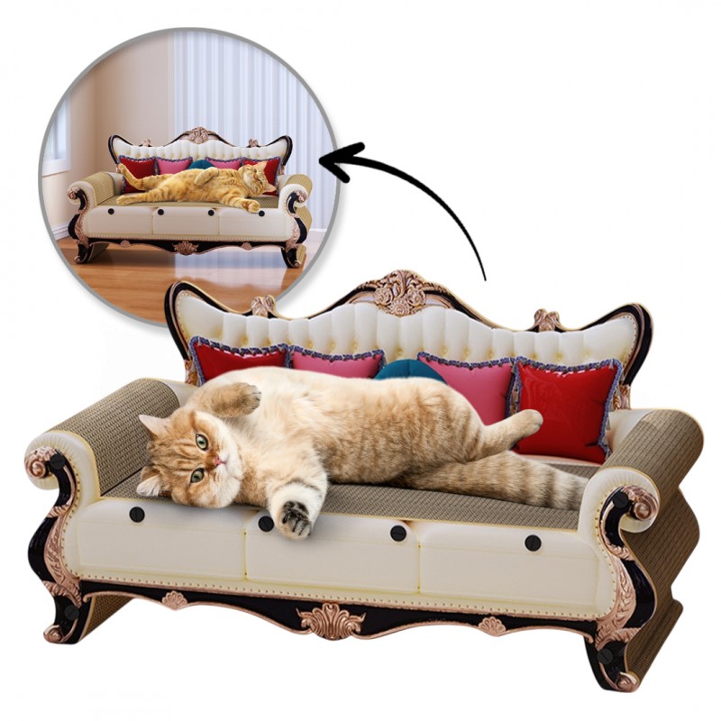 Luxus macskakaparófa kanapé alakban 60 x 27 x 33 cm