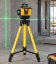 16řádkový 4D 360° samonivelační křížový laser se stativem a 2 bateriemi, zelený