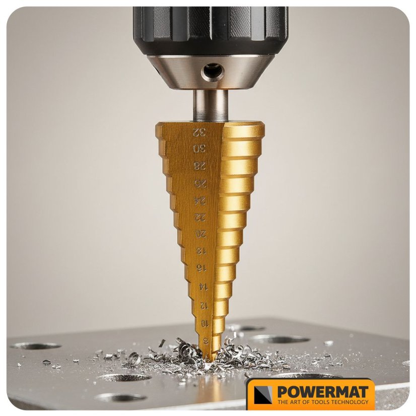 Стъпаловидни свредла HSS 4-32 мм - комплект от 6 части