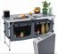 Klappbare Campingküche mit 2 Fächern 120 x 47 cm - grau Klappbare Campingküche mit 2 Fächern 120 x 47 cm - grau