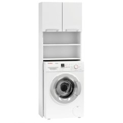 Badezimmerschrank über der Waschmaschine - weiß