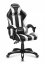 Качествен кожен геймърски стол в черно и бяло FORCE 4.5