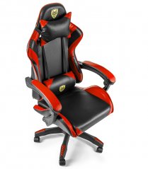 Pohodlná herná stolička červenej farby G265-RED