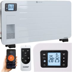 Energeticky úsporný elektrický konvektor Kaminer ZIFLO 2300W s WiFi ovládaním a turbo ventilátorom