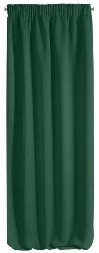 Draperie de culoare verde cu suspensie de strângere 135 x 270 cm