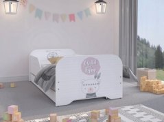 Preprosta otroška postelja z medvedkom 160 x 80 cm