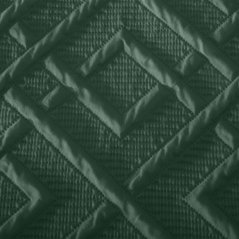 Modern ágytakaró zöld mintával