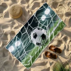 Plážová osuška futbalová lopta – zelený rýchloschnúci uterák z mikrovlákna