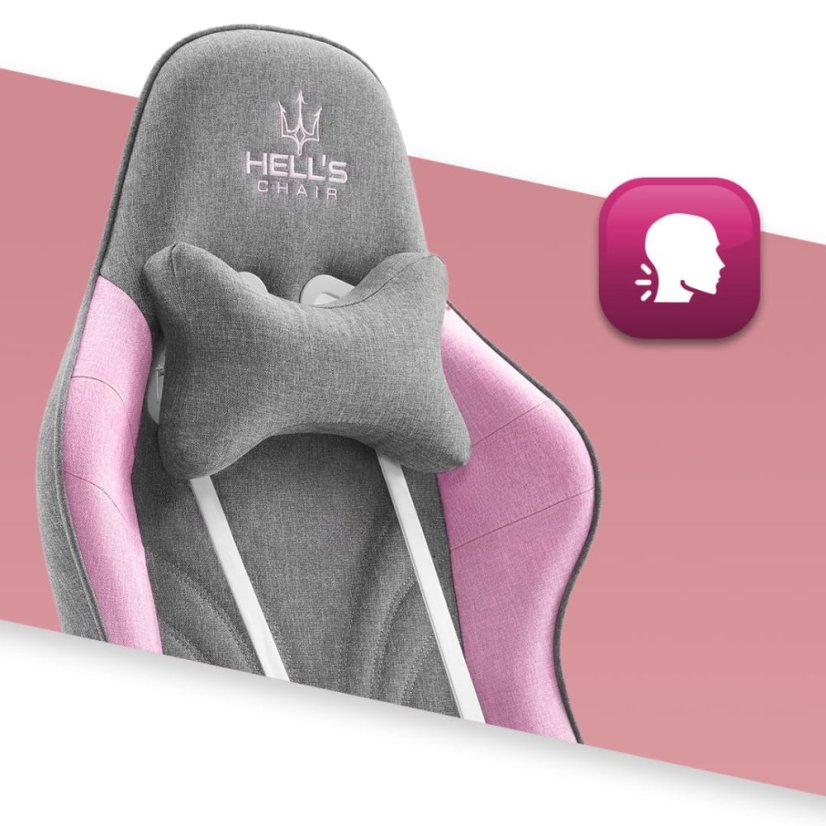 Herné kreslo Rainbow Pink Gray Mesh